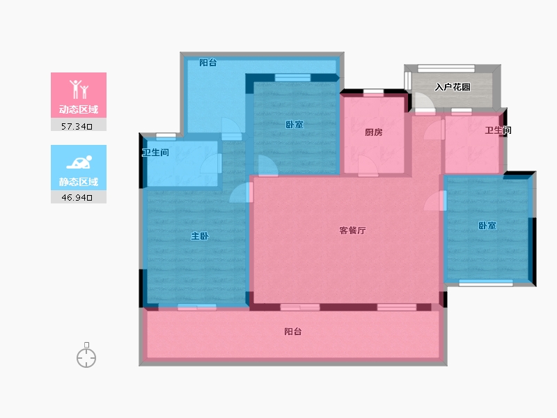 江苏省-镇江市-路劲·港欣城-94.99-户型库-动静分区