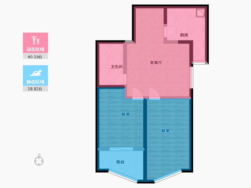 甘肃省-兰州市-城关江南明珠-69.35-户型库-动静分区