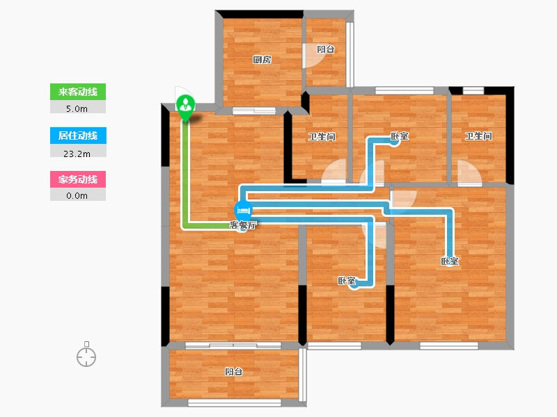 江苏省-扬州市-恒大观澜府-92.99-户型库-动静线