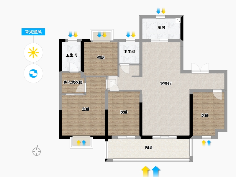 江苏省-盐城市-京师学院山-115.20-户型库-采光通风