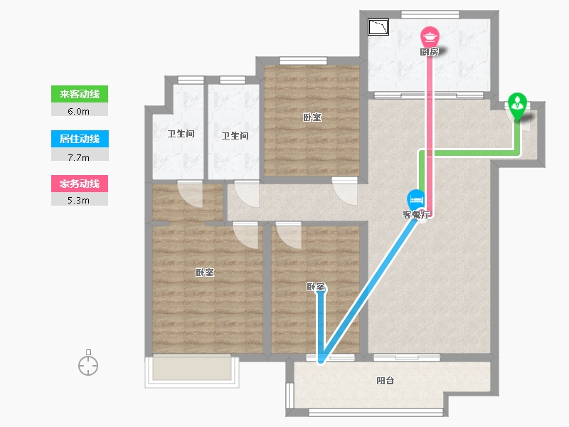 江苏省-镇江市-昌建融创·湖润园-109.00-户型库-动静线