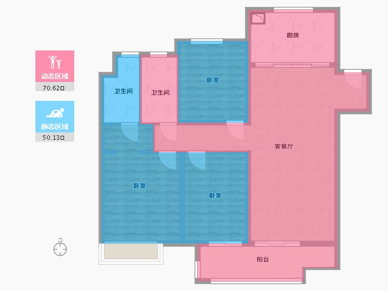 江苏省-镇江市-昌建融创·湖润园-109.00-户型库-动静分区