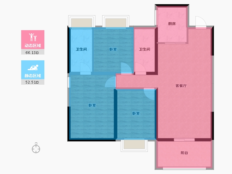 江苏省-扬州市-奥园湖滨名都-107.00-户型库-动静分区