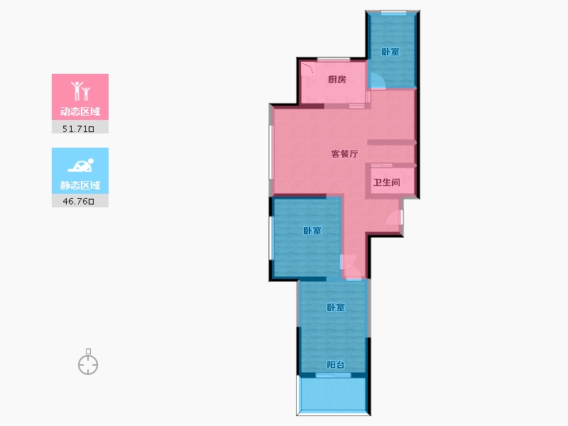 甘肃省-兰州市-城关江南明珠-86.34-户型库-动静分区