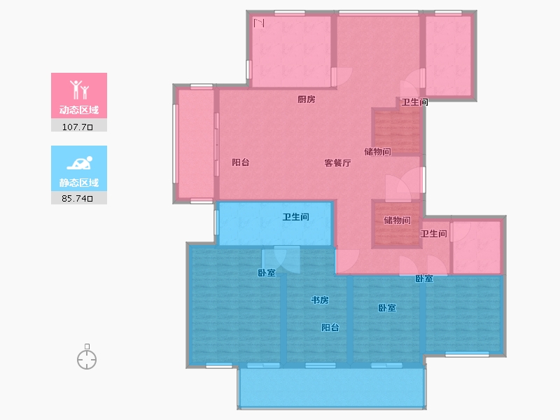 江苏省-镇江市-天波龙韵-176.00-户型库-动静分区