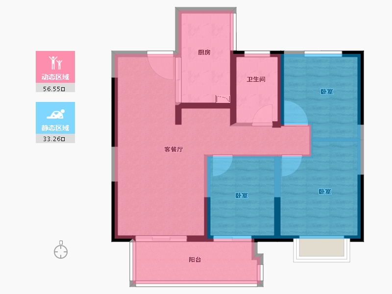 江苏省-无锡市-世茂璀璨时光-80.00-户型库-动静分区