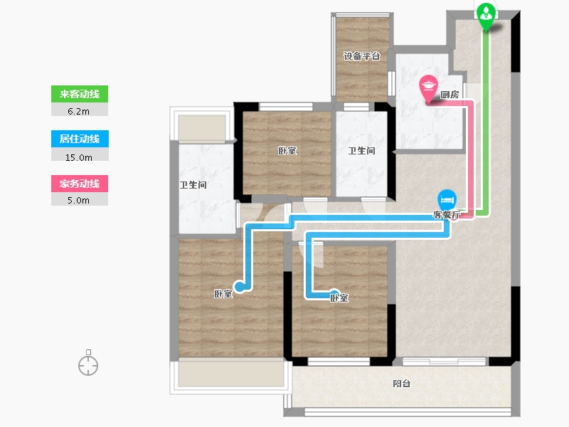 江苏省-苏州市-融信·天澄-82.00-户型库-动静线