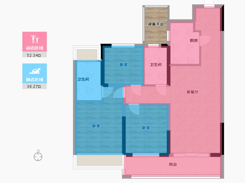 江苏省-苏州市-融信·天澄-82.00-户型库-动静分区