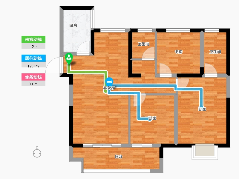 江苏省-常州市-光明光樾华庭-86.99-户型库-动静线