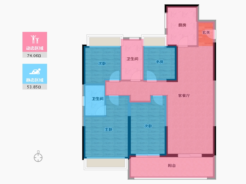 江苏省-苏州市-金茂智慧科学城-115.00-户型库-动静分区