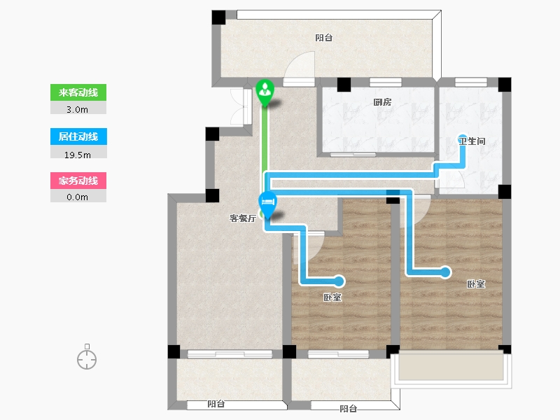 江苏省-扬州市-佳源西峰玖墅-78.16-户型库-动静线