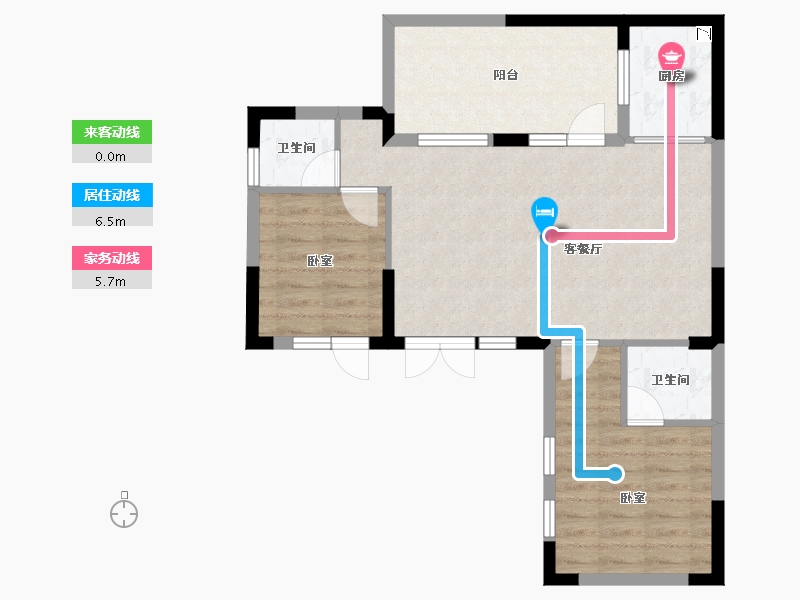 陕西省-渭南市-汉华原山-70.94-户型库-动静线