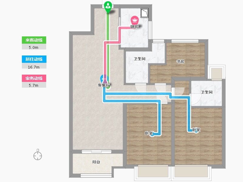 江苏省-镇江市-昌建融创·湖润园-87.01-户型库-动静线