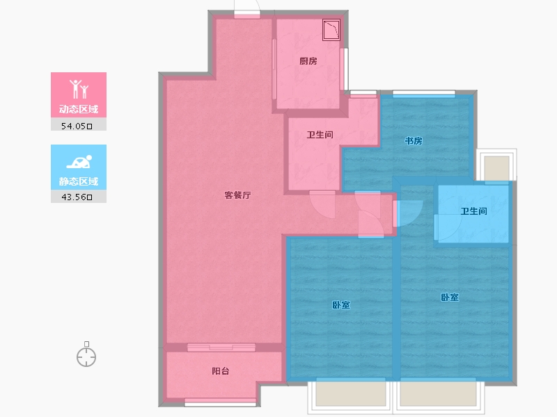 江苏省-镇江市-昌建融创·湖润园-87.01-户型库-动静分区