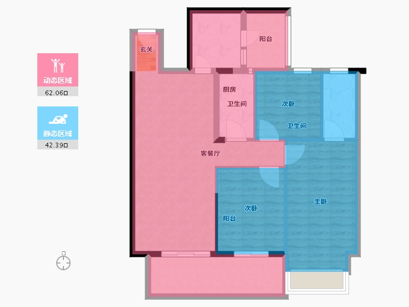 安徽省-宿州市-彼岸星城·融耀-94.13-户型库-动静分区