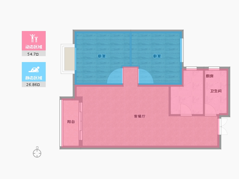 甘肃省-天水市-恒顺锦润悦府-73.86-户型库-动静分区