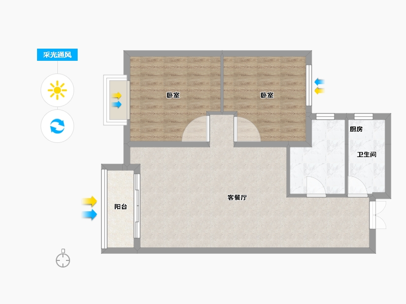 甘肃省-天水市-恒顺锦润悦府-73.86-户型库-采光通风