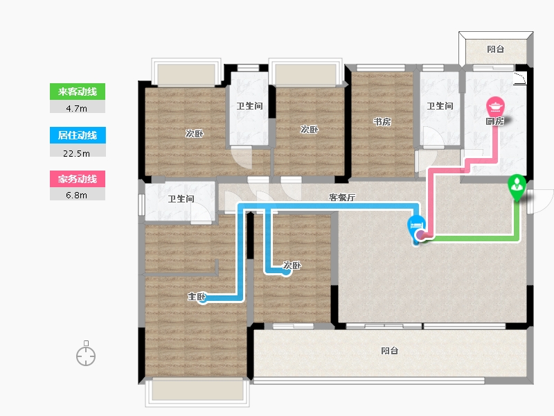 云南省-保山市-景业高黎贡小镇-147.02-户型库-动静线