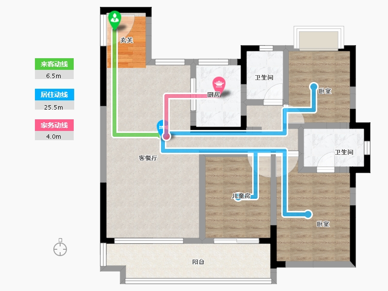 江西省-抚州市-南城新力愉景湾-94.00-户型库-动静线