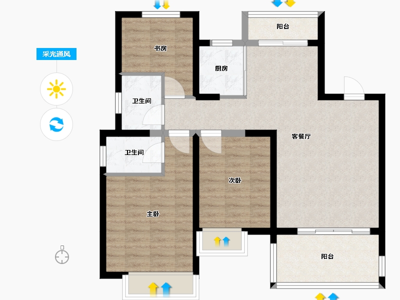 广西壮族自治区-北海市-曼哈顿商业广场-82.97-户型库-采光通风