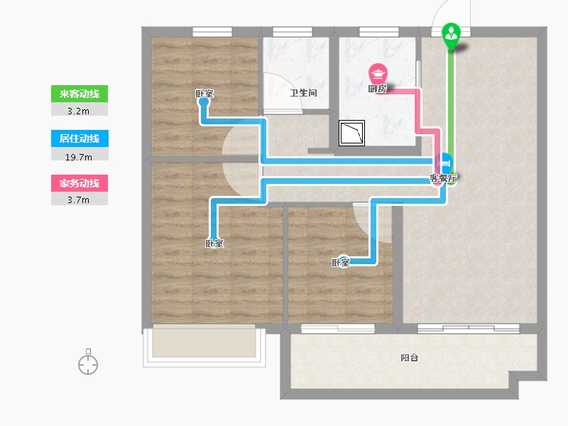 江苏省-镇江市-碧桂园·云顶-75.58-户型库-动静线