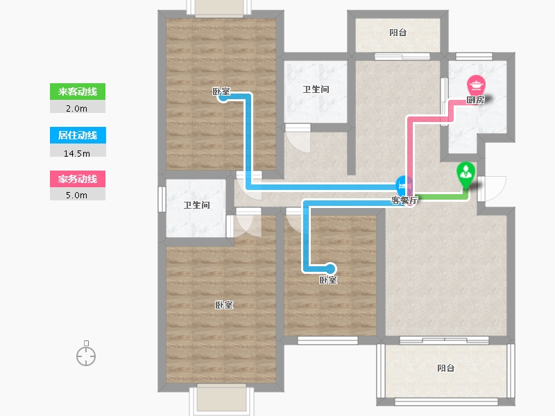 江西省-抚州市-鑫鼎中央公馆-97.71-户型库-动静线