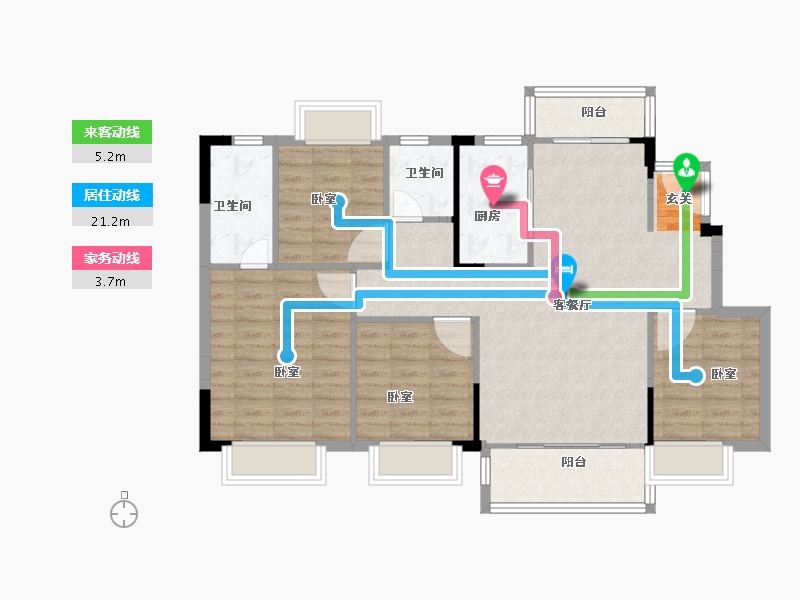 江西省-抚州市-华章硕丰八方城-96.00-户型库-动静线