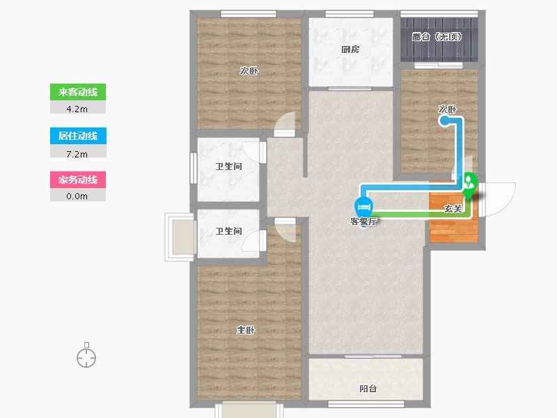 陕西省-宝鸡市-京城揽盛苑-107.00-户型库-动静线