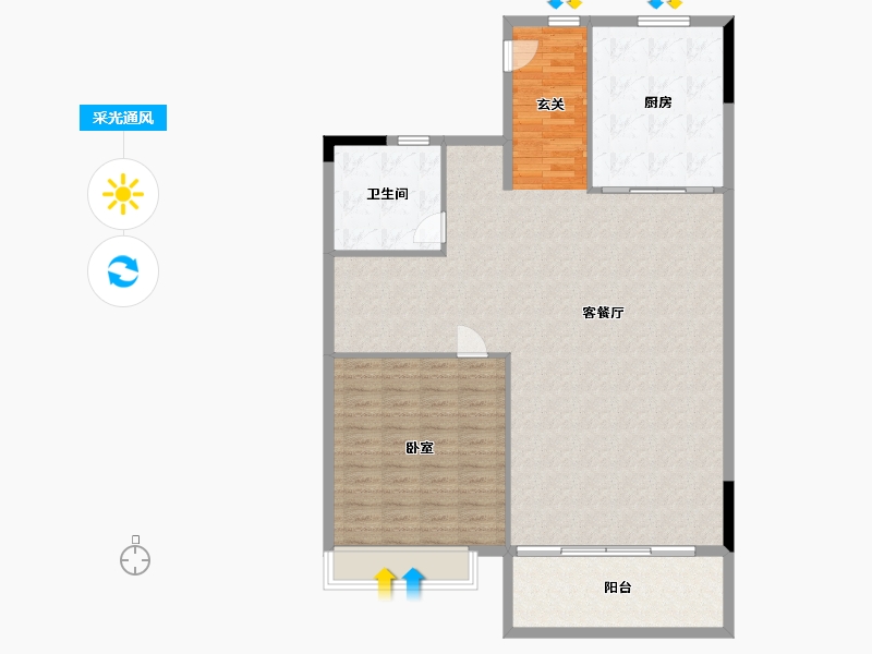 江苏省-镇江市-碧桂园·柏悦华府-124.00-户型库-采光通风