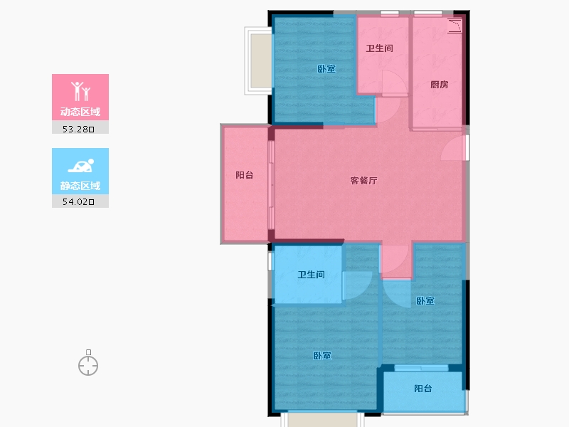 江苏省-镇江市-句容恒大云湖上郡-98.00-户型库-动静分区