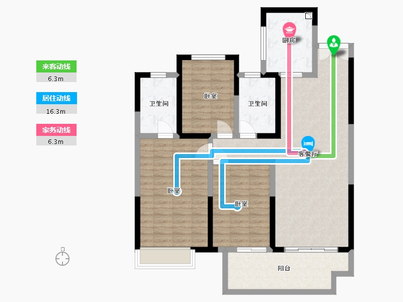 江苏省-镇江市-万善上院·云上-107.00-户型库-动静线