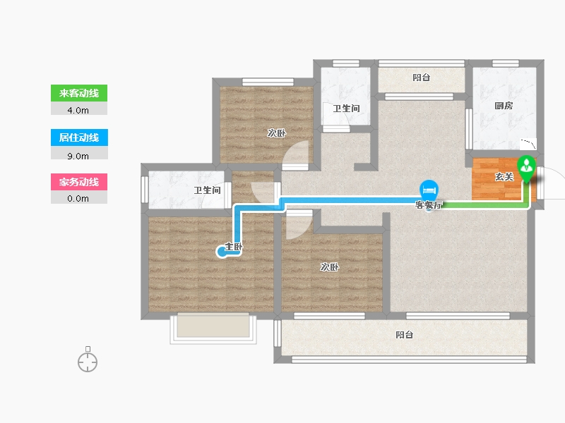 陕西省-宝鸡市-水木华院-103.01-户型库-动静线