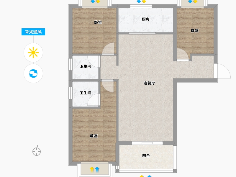 甘肃省-天水市-东方尊裕-78.31-户型库-采光通风