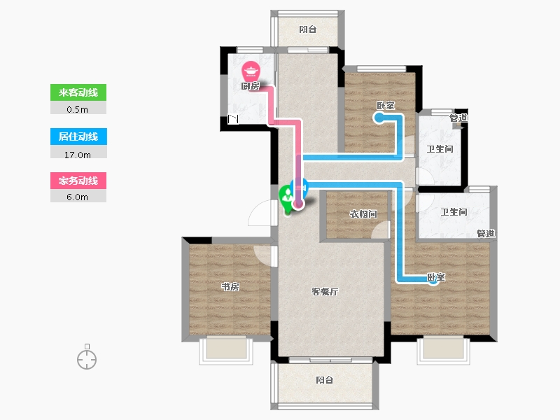 江苏省-苏州市-佳兆业和光雅院-94.01-户型库-动静线