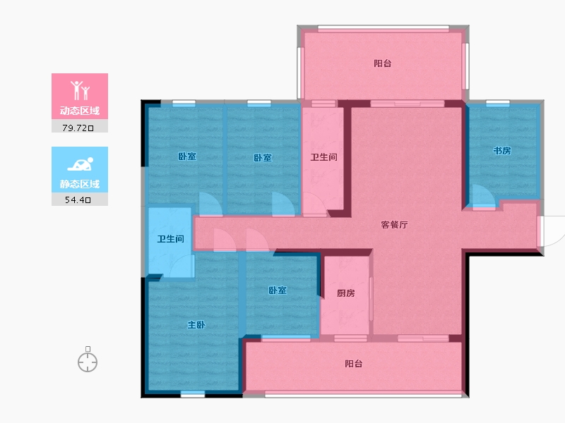 广西壮族自治区-玉林市-万昌东方韵-119.49-户型库-动静分区