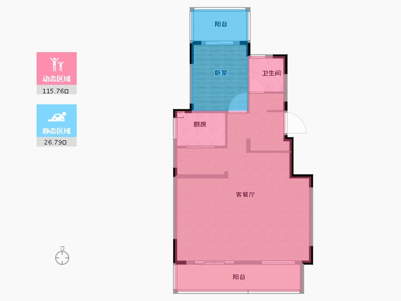 江苏省-无锡市-阿卡迪亚-131.00-户型库-动静分区