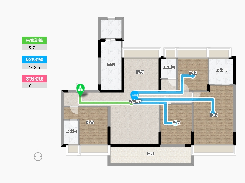 江苏省-镇江市-碧桂园·柏悦华府-144.00-户型库-动静线