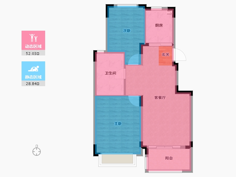 江苏省-南京市-汤山温泉康养小镇-73.00-户型库-动静分区