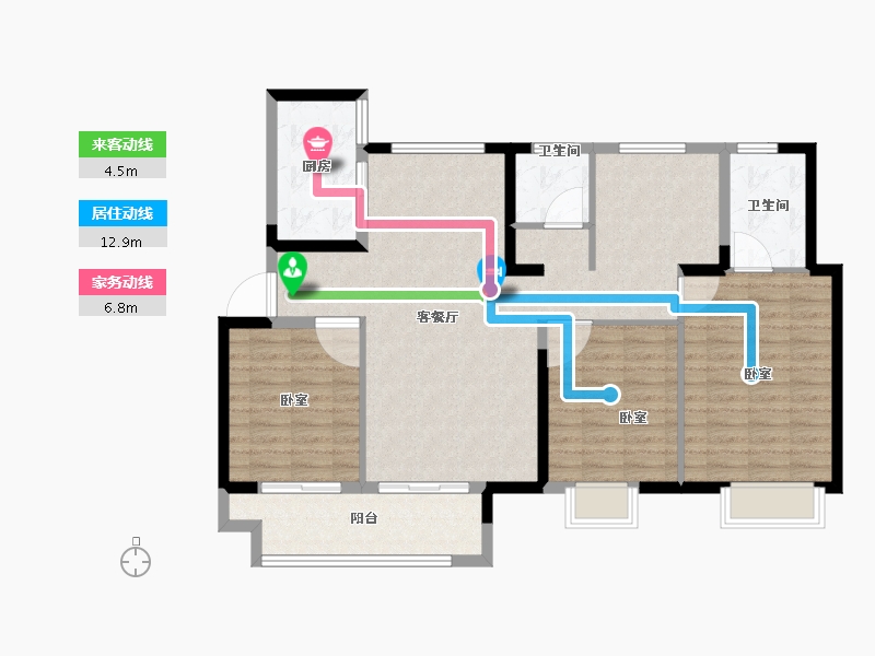 江苏省-常州市-光明光樾华庭-108.99-户型库-动静线