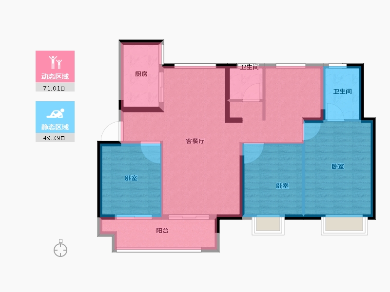 江苏省-常州市-光明光樾华庭-108.99-户型库-动静分区