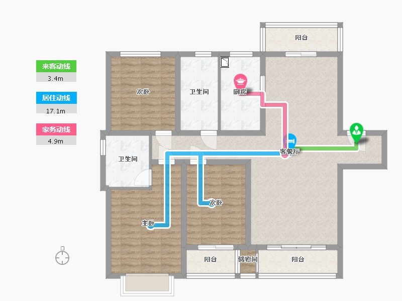 河北省-保定市-王府壹号-111.54-户型库-动静线