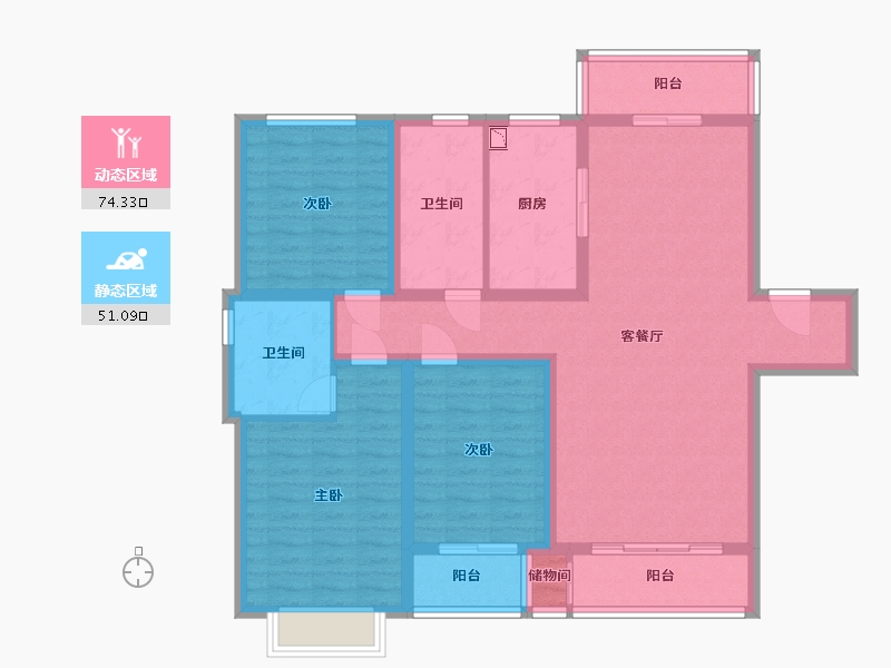 河北省-保定市-王府壹号-111.54-户型库-动静分区