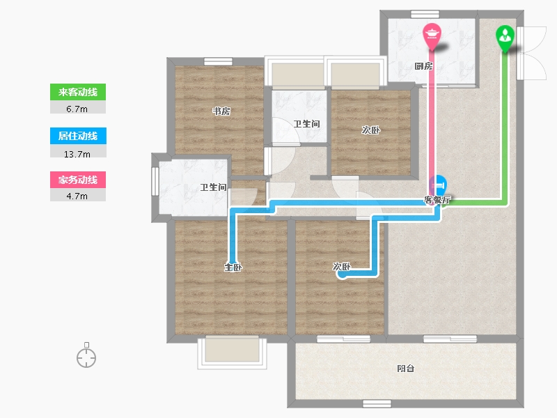 江苏省-南通市-远创东樾-106.00-户型库-动静线