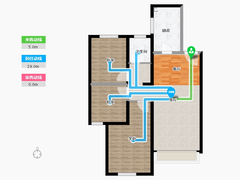 江苏省-宿迁市-金鹰国际花园·上苑-91.99-户型库-动静线