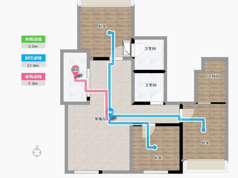 江苏省-泰州市-碧桂园凤城府-120.91-户型库-动静线