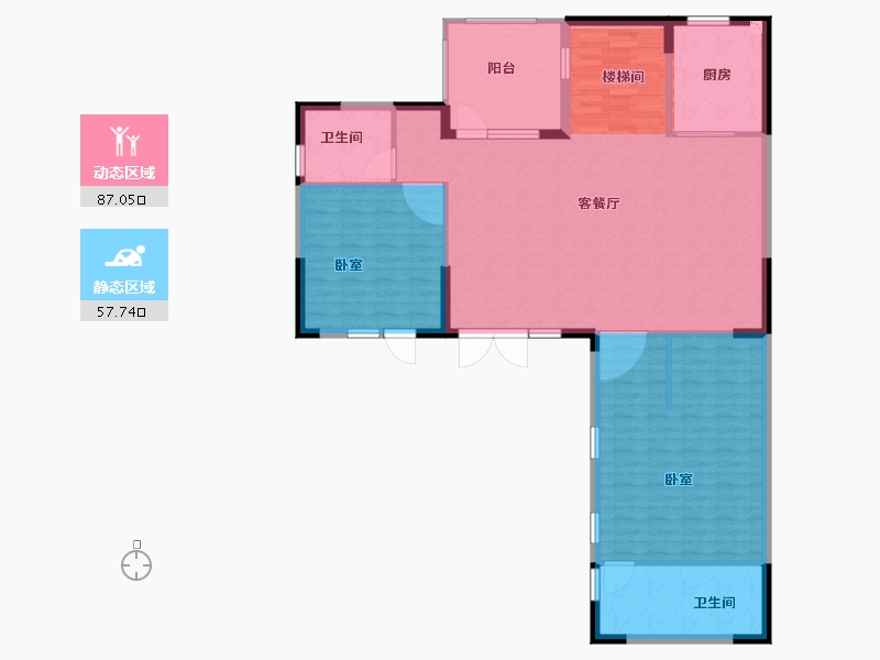 陕西省-渭南市-汉华原山-134.14-户型库-动静分区