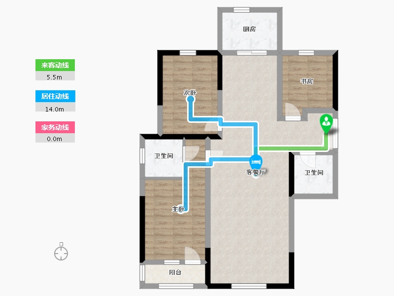 青海省-西宁市-中房萨尔斯堡-94.65-户型库-动静线