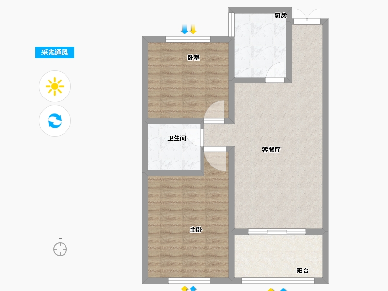 甘肃省-天水市-像山华府-74.79-户型库-采光通风