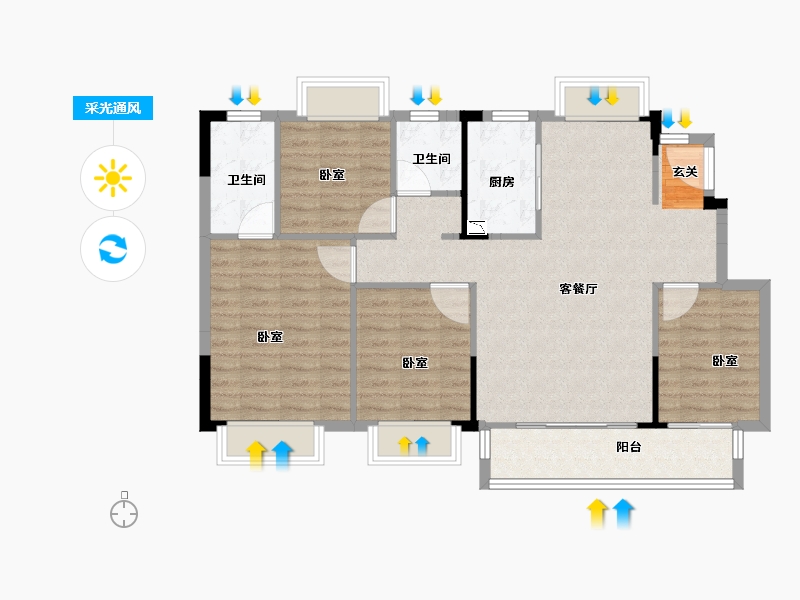 江西省-抚州市-华章硕丰八方城-95.00-户型库-采光通风