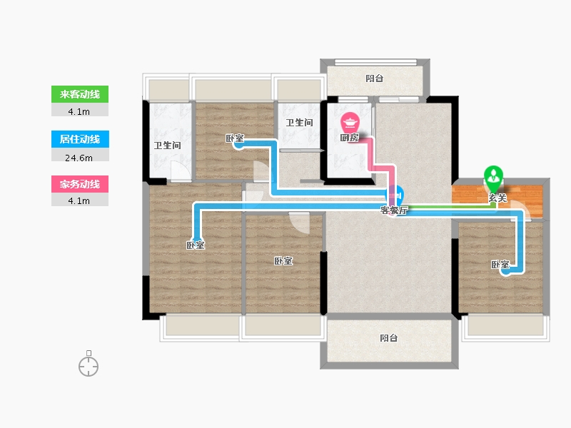 江苏省-镇江市-碧桂园·柏悦华府-112.00-户型库-动静线